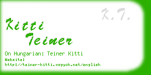 kitti teiner business card